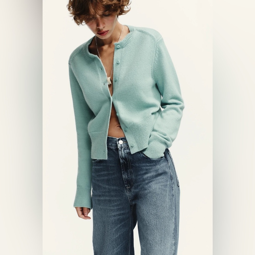 Zara mint green ( turquoise)  cardigan